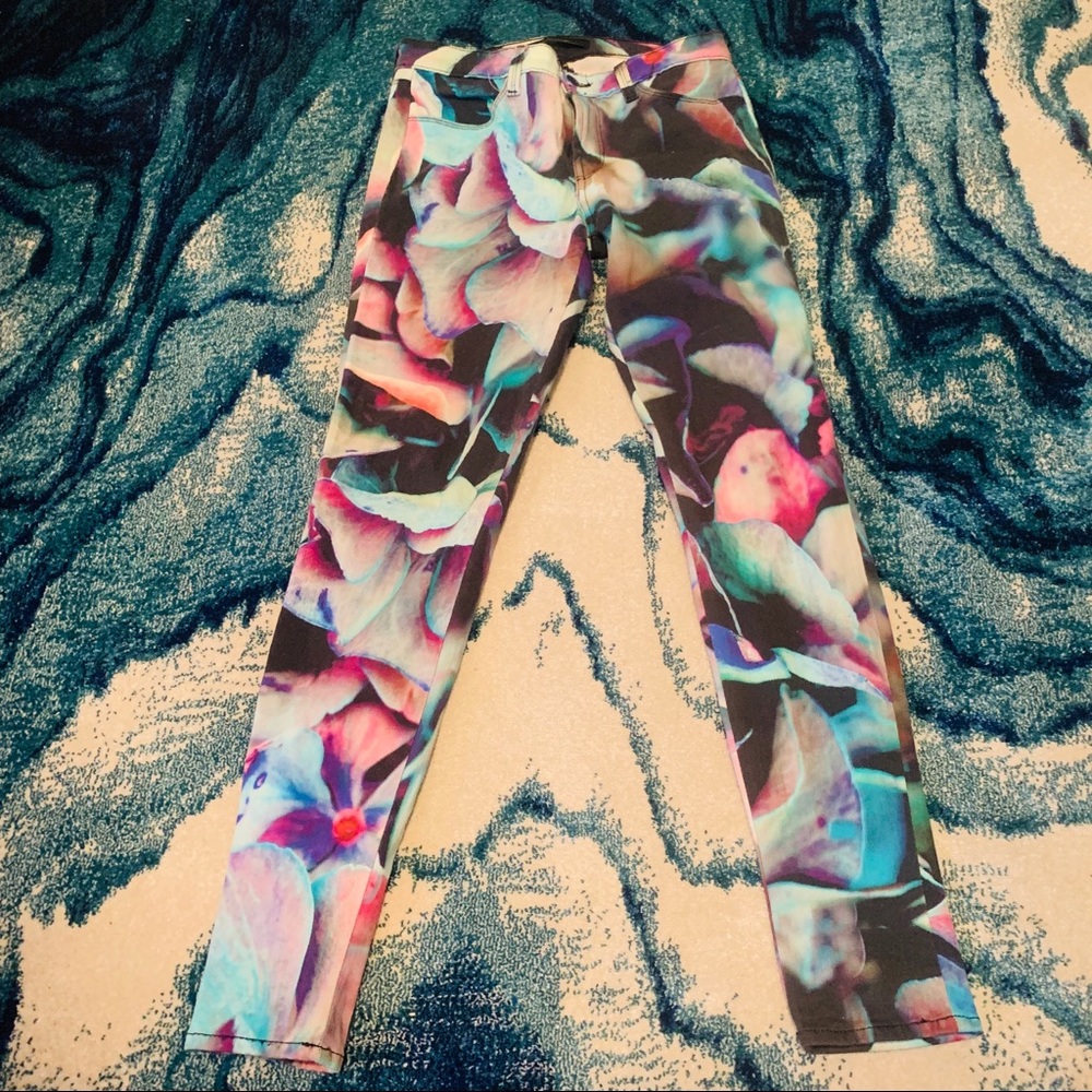 Hydra print super skinny jeans
